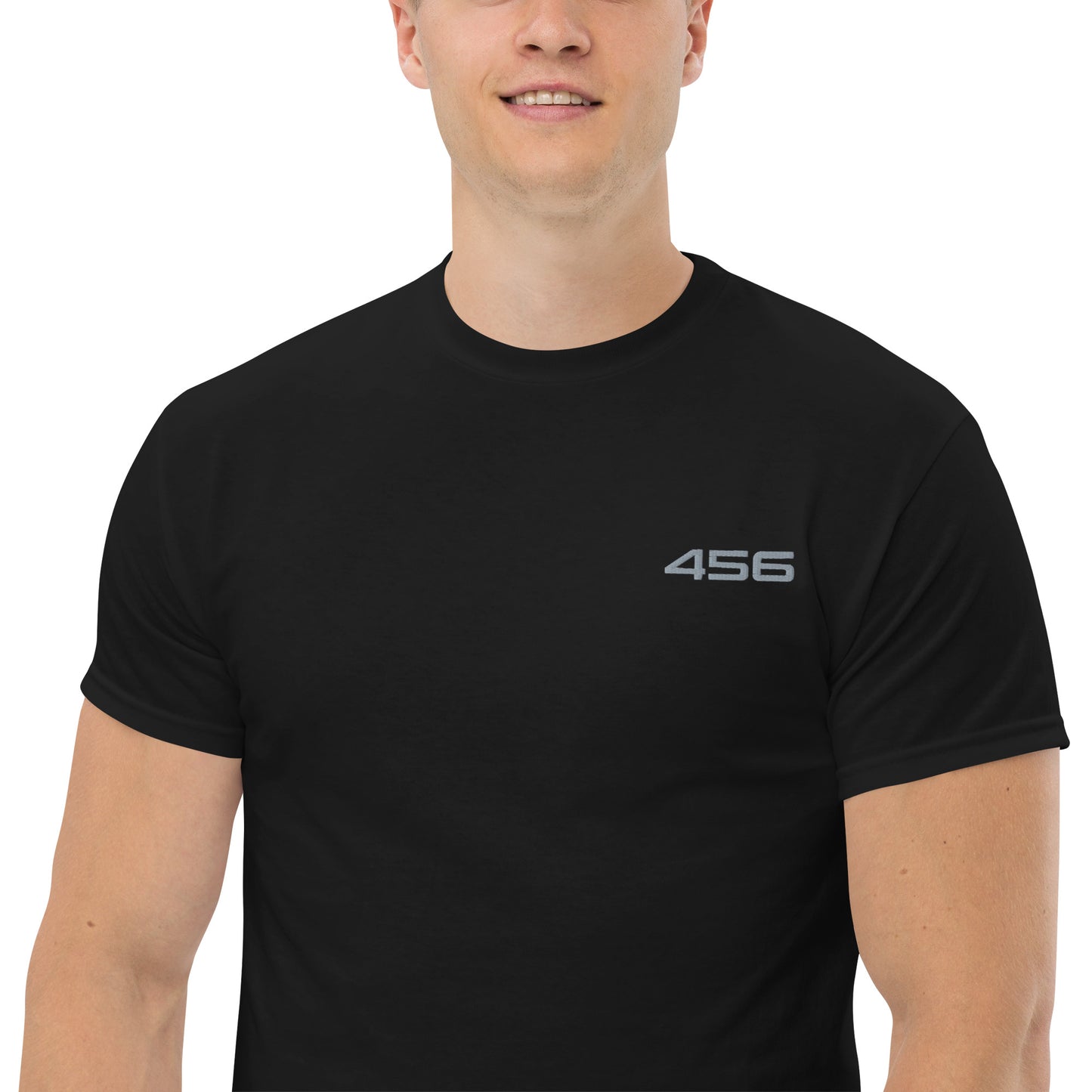 456 DRIP - MARK T-SHIRT BLACK EMB GREY