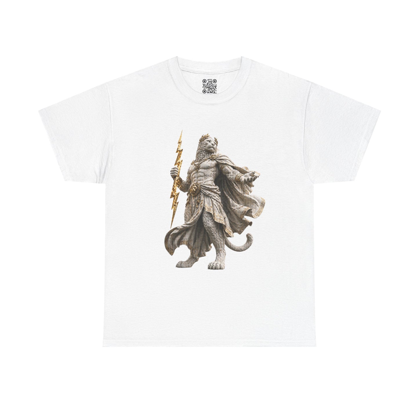 El Tigre Imperium Thunderlord T-Shirt — Marble Zeus Cat with Lightning Graphic | 456 Headcrack