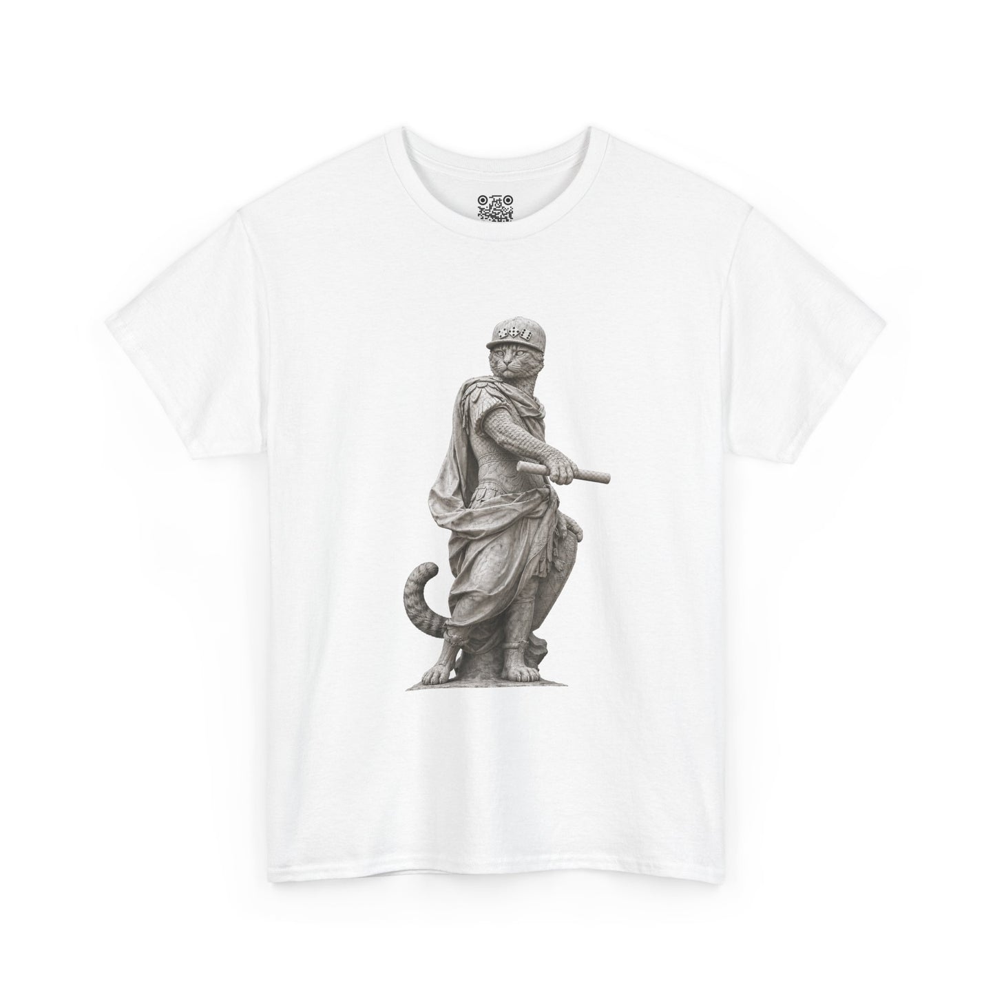 El Tigre Imperium Full Statue T-Shirt — Roman Marble Warrior Cat Graphic | 456 Headcrack