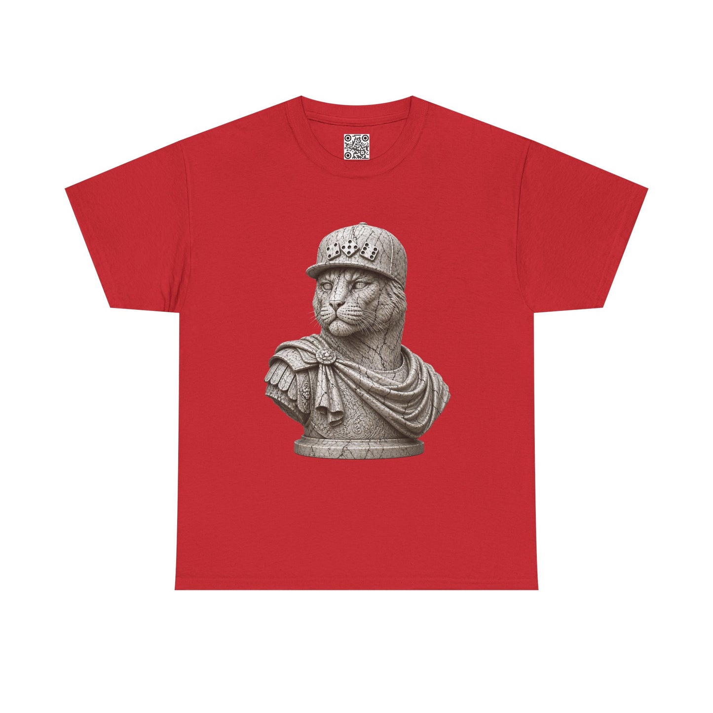 El Tigre Imperium Marble Bust — Fracture T-Shirt — Roman Statue Cat Graphic Tee | 456 Headcrack