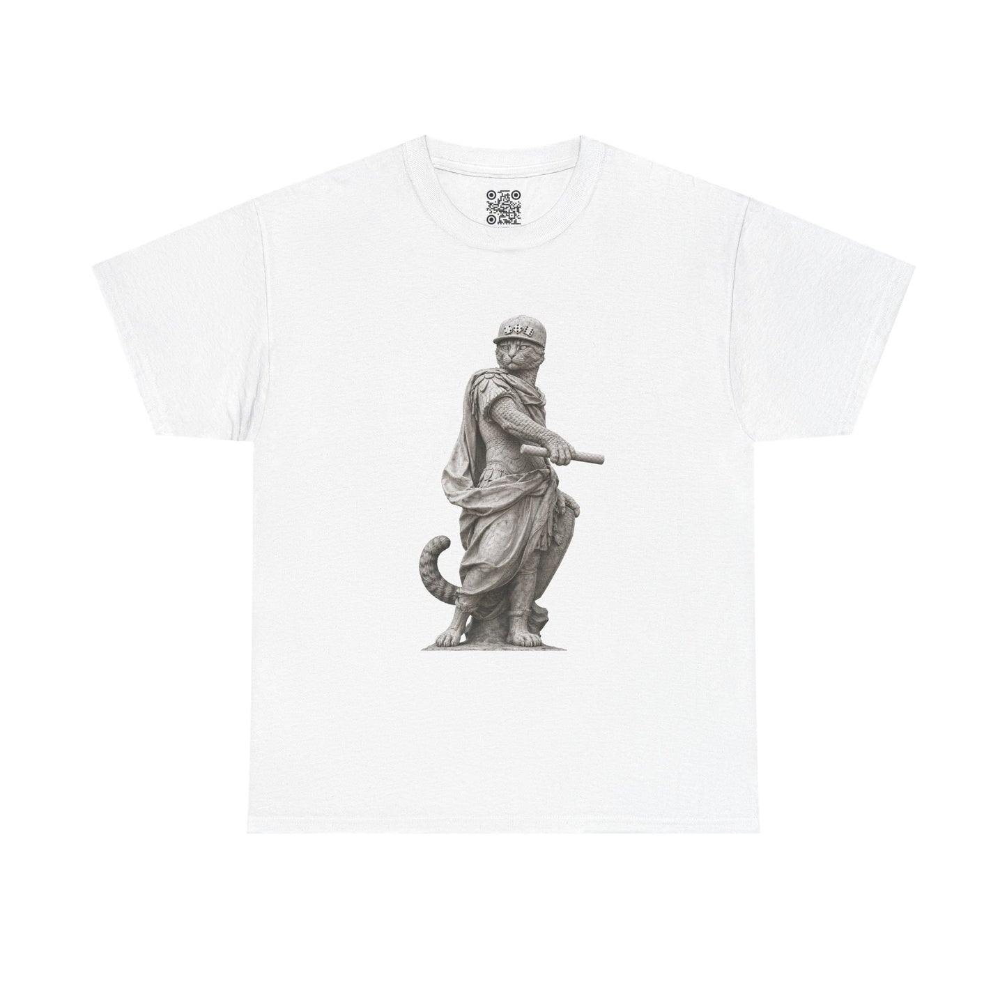El Tigre Imperium Full Statue T-Shirt — Roman Marble Warrior Cat Graphic | 456 Headcrack