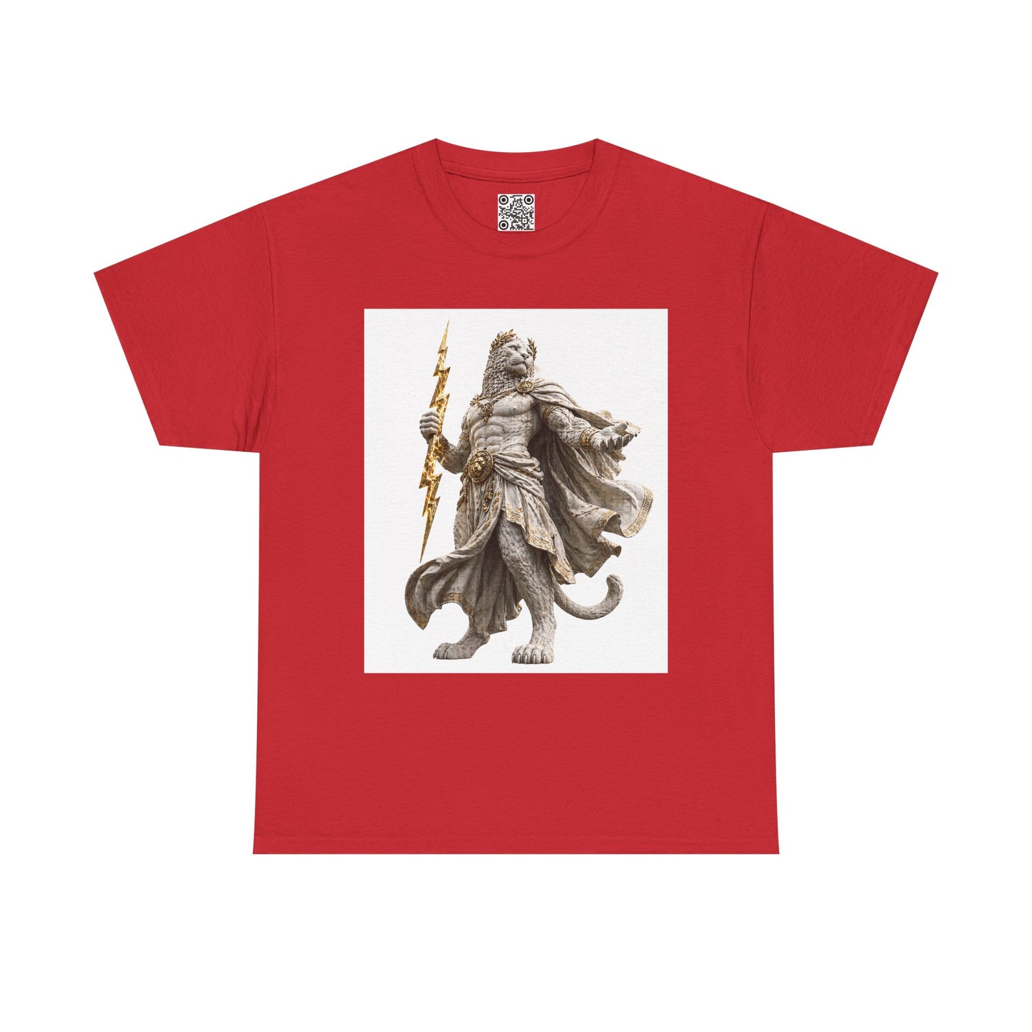 El Tigre Imperium Thunderlord T-Shirt — Marble Zeus Cat with Lightning Graphic | 456 Headcrack
