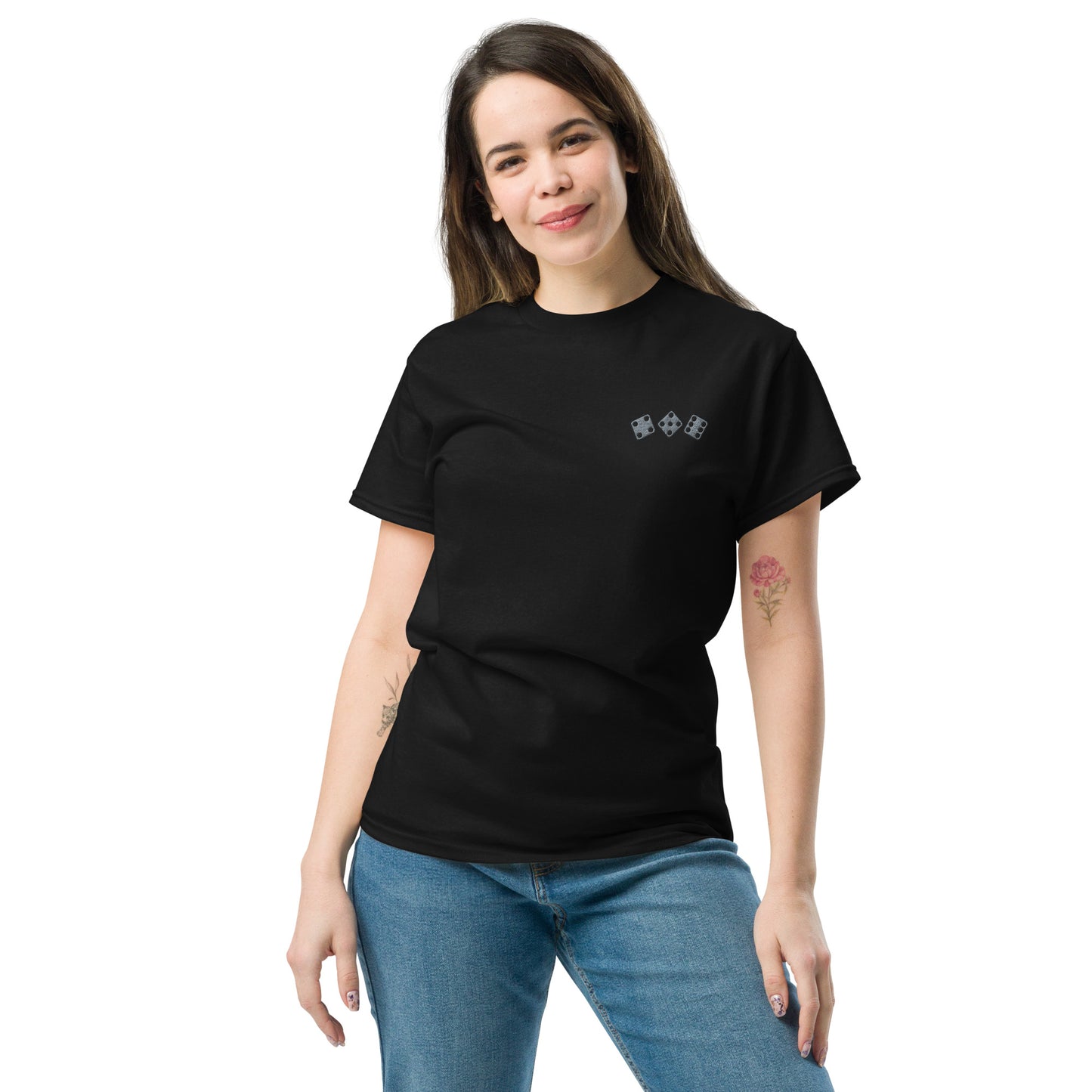 456 DICED OUT - ORIGINAL T-SHIRT BLACK EMB GREY