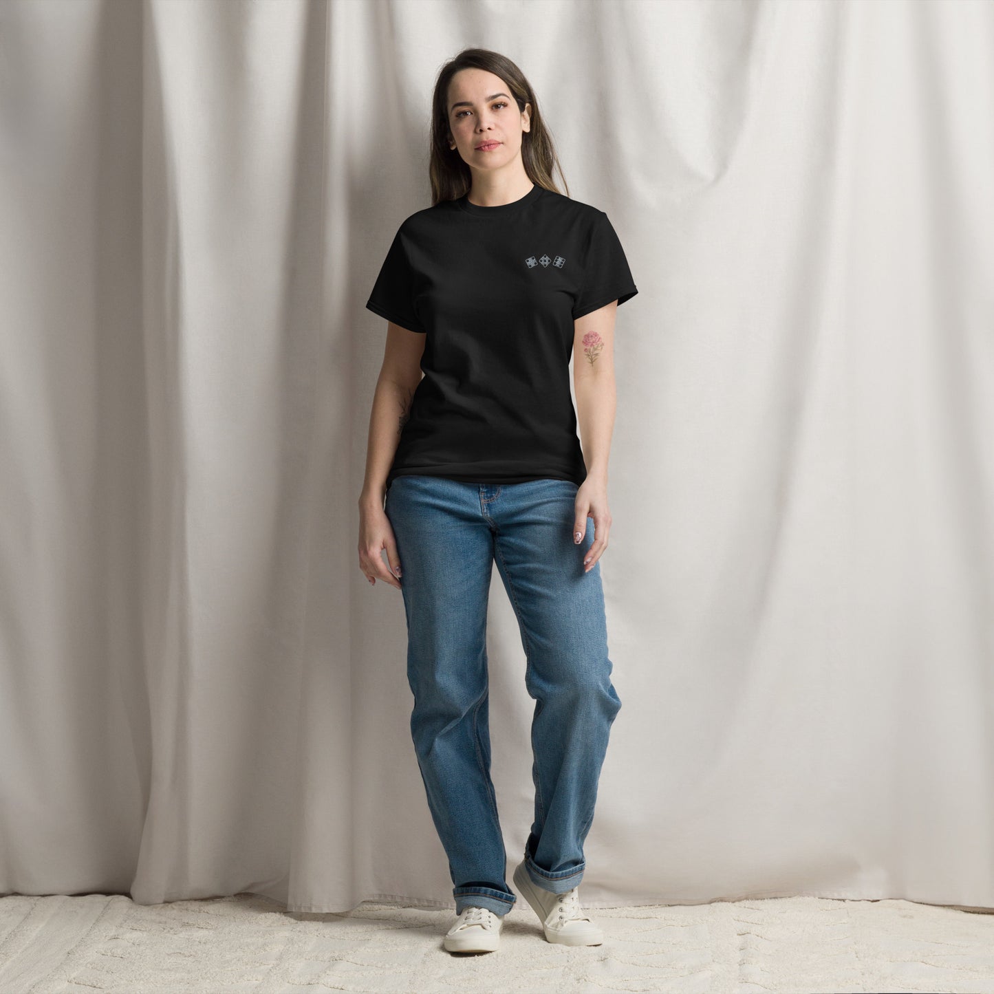 456 DICED OUT - ORIGINAL T-SHIRT BLACK EMB GREY