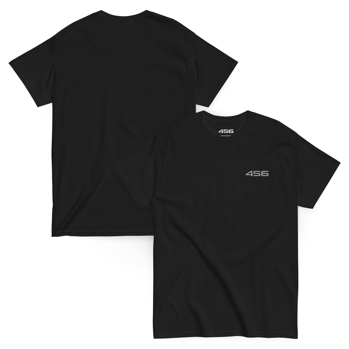 456 DRIP - MARK T-SHIRT BLACK EMB GREY
