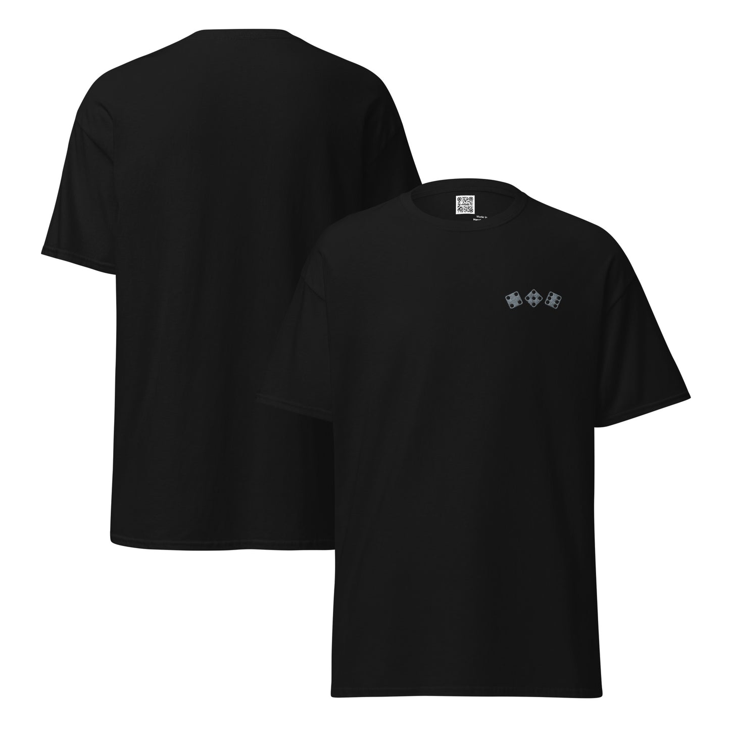 456 DRIP - MARK T-SHIRT BLACK EMB GREY