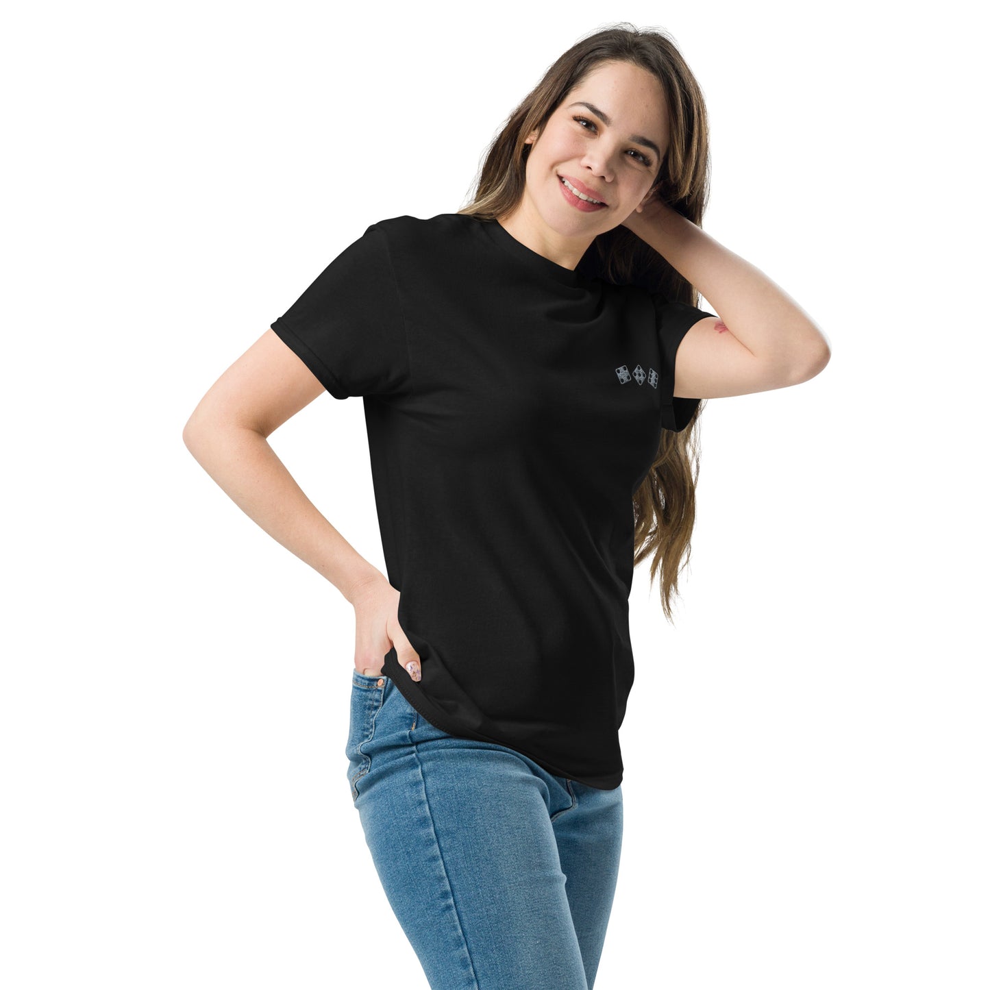 456 DICED OUT - ORIGINAL T-SHIRT BLACK EMB GREY