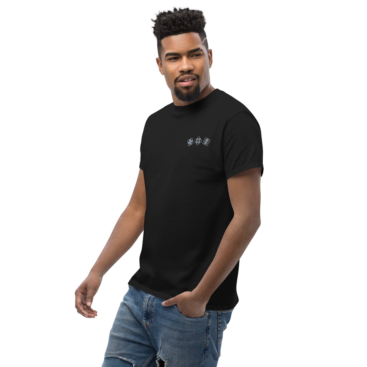 456 DICED OUT - ORIGINAL T-SHIRT BLACK EMB GREY