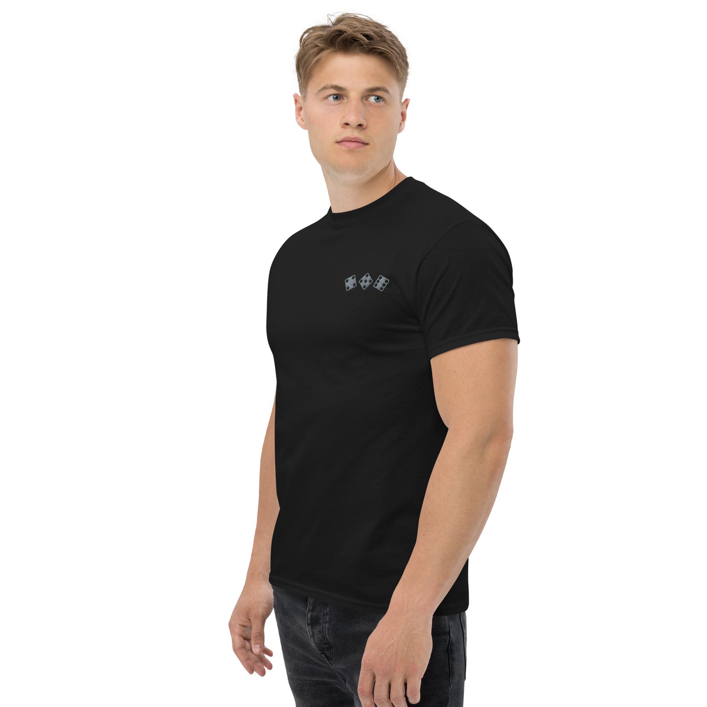 456 DICED OUT - ORIGINAL T-SHIRT BLACK EMB GREY