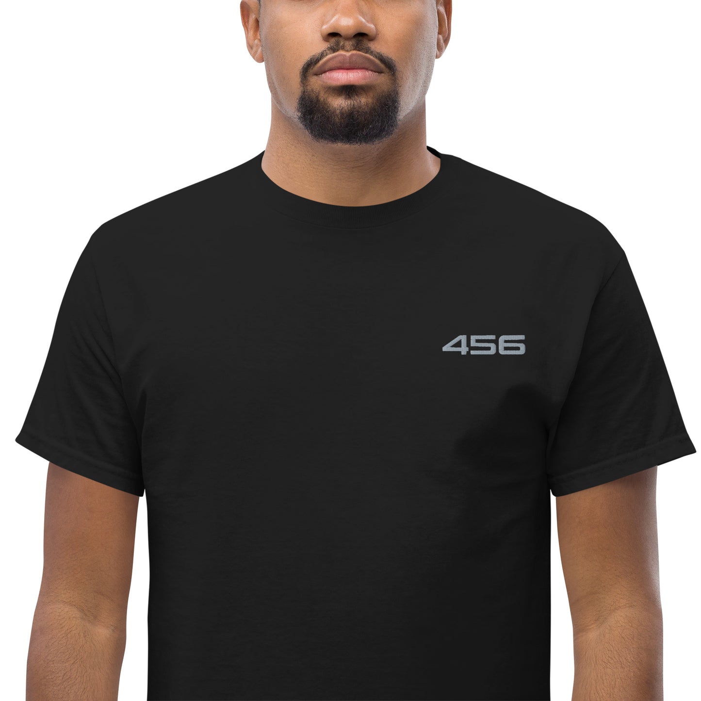 456 DRIP - MARK T-SHIRT BLACK EMB GREY